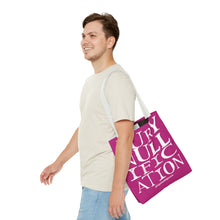 Load image into Gallery viewer, Activism Tote Bag - Fuchsia and White Jury Nullification Awareness