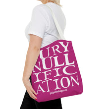 Load image into Gallery viewer, Activism Tote Bag - Fuchsia and White Jury Nullification Awareness