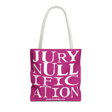 Load image into Gallery viewer, Activism Tote Bag - Fuchsia and White Jury Nullification Awareness