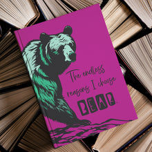 Load image into Gallery viewer, THE ENDLESS REASONS I CHOOSE BEAR HARDCOVER JOURNAL TEARAWAY PNK