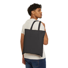 Load image into Gallery viewer, Deny Defend Depose Black Canvas Tote Bag (solid text)
