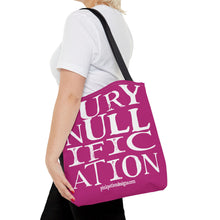 Load image into Gallery viewer, Activism Tote Bag - Fuchsia and White Jury Nullification Awareness
