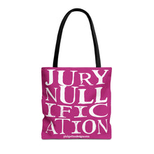 Load image into Gallery viewer, Activism Tote Bag - Fuchsia and White Jury Nullification Awareness
