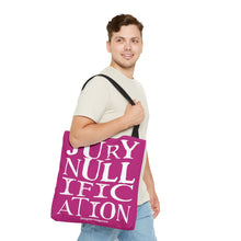 Load image into Gallery viewer, Activism Tote Bag - Fuchsia and White Jury Nullification Awareness
