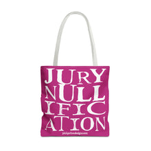 Load image into Gallery viewer, Activism Tote Bag - Fuchsia and White Jury Nullification Awareness
