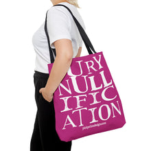 Load image into Gallery viewer, Activism Tote Bag - Fuchsia and White Jury Nullification Awareness
