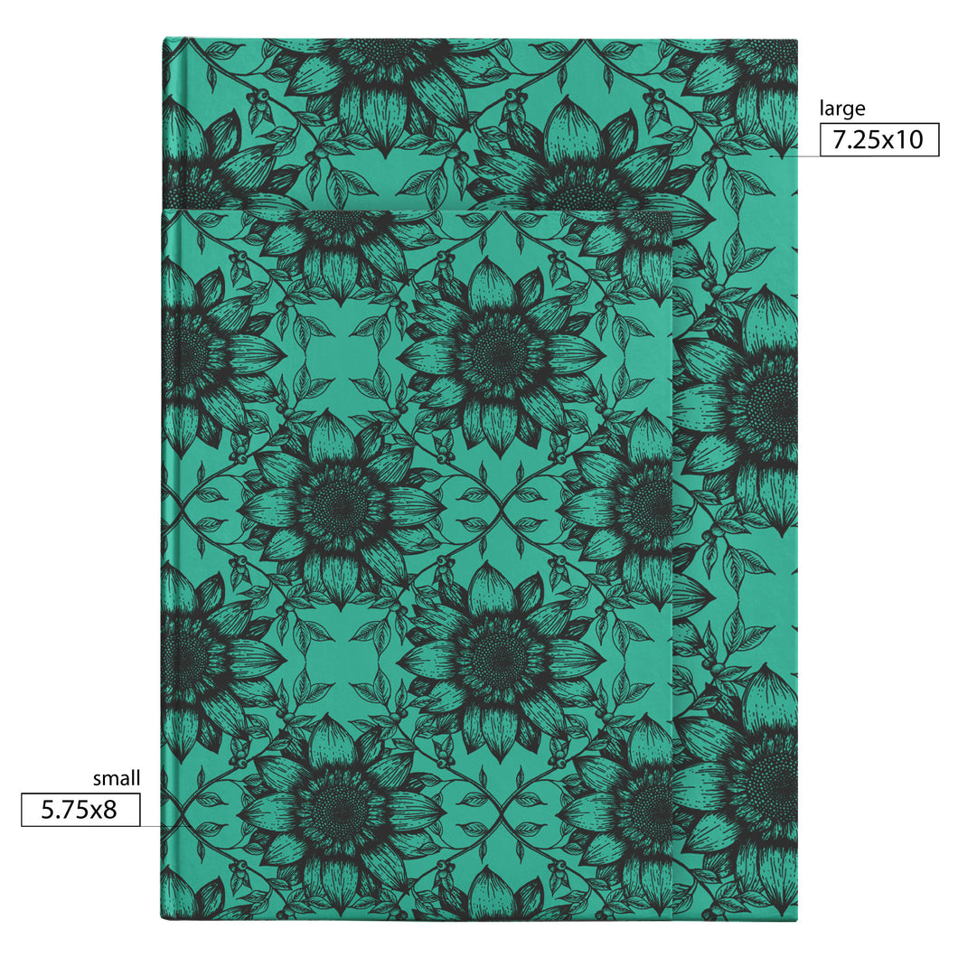 Daisy Damask JOURNAL - SEAFOAM