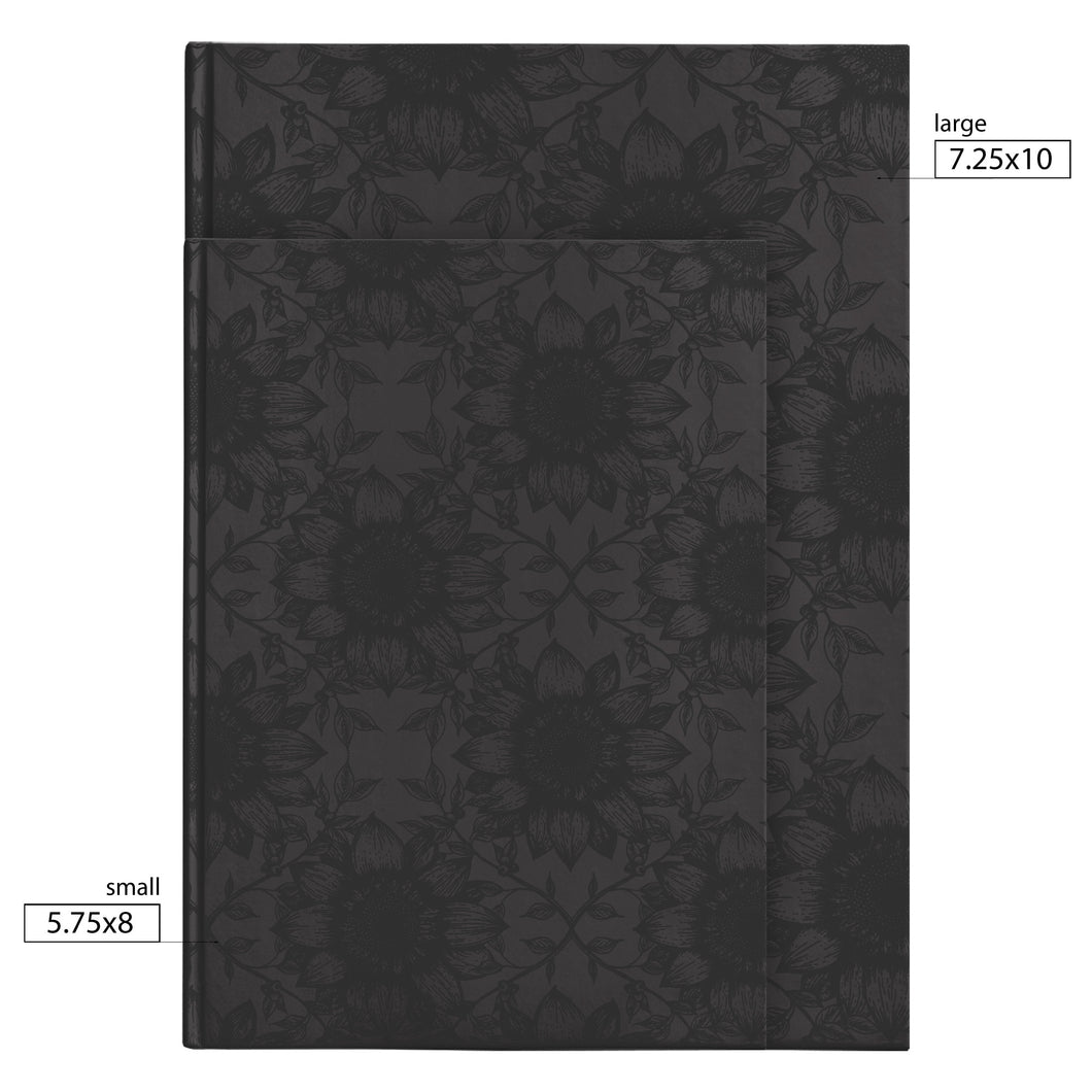 Daisy Damask JOURNAL - WARM BLACK VELVET