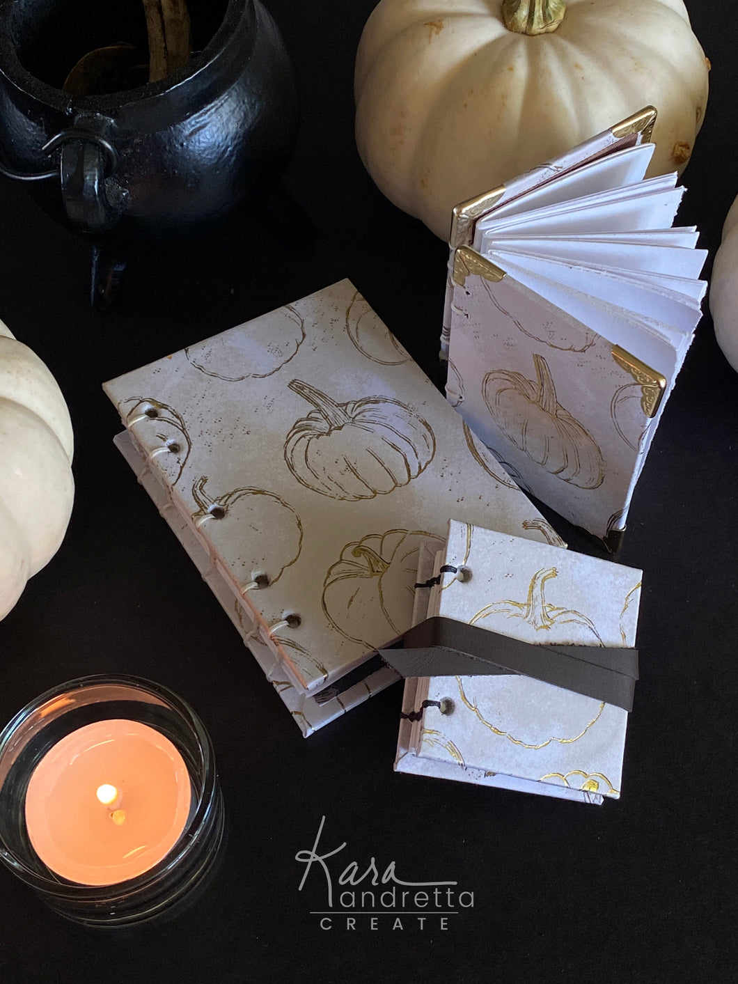 Gilded Gourds Hand-sewn Sketch Book Journal Set