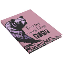 Load image into Gallery viewer, THE ENDLESS REASONS I CHOOSE BEAR HARDCOVER JOURNAL TEARAWAY MAUVE
